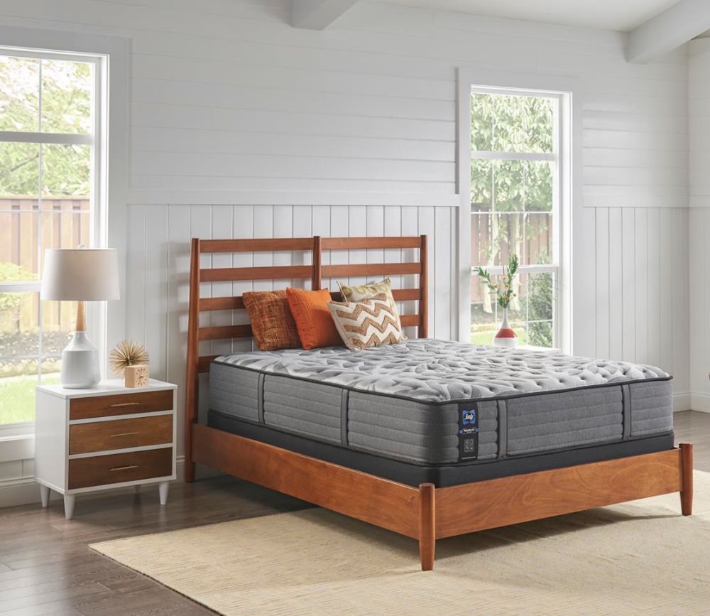 Queen size EPT Sealy Posturepedic<sup>®</sup> mattress in styled bedroom